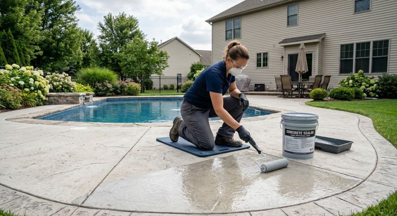 Stamped Concrete Sealing in Redmond, WA